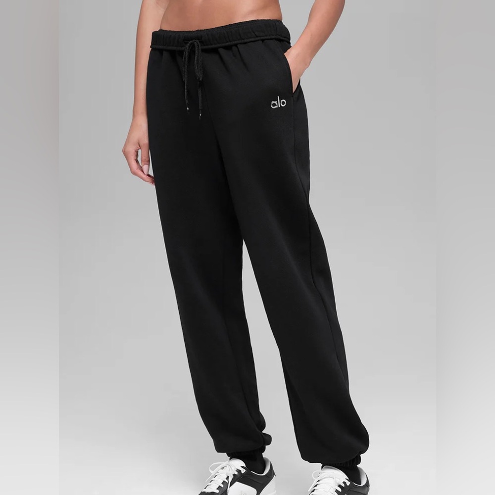 ALO Yoga Black Drawstring Jogger Sweatpants